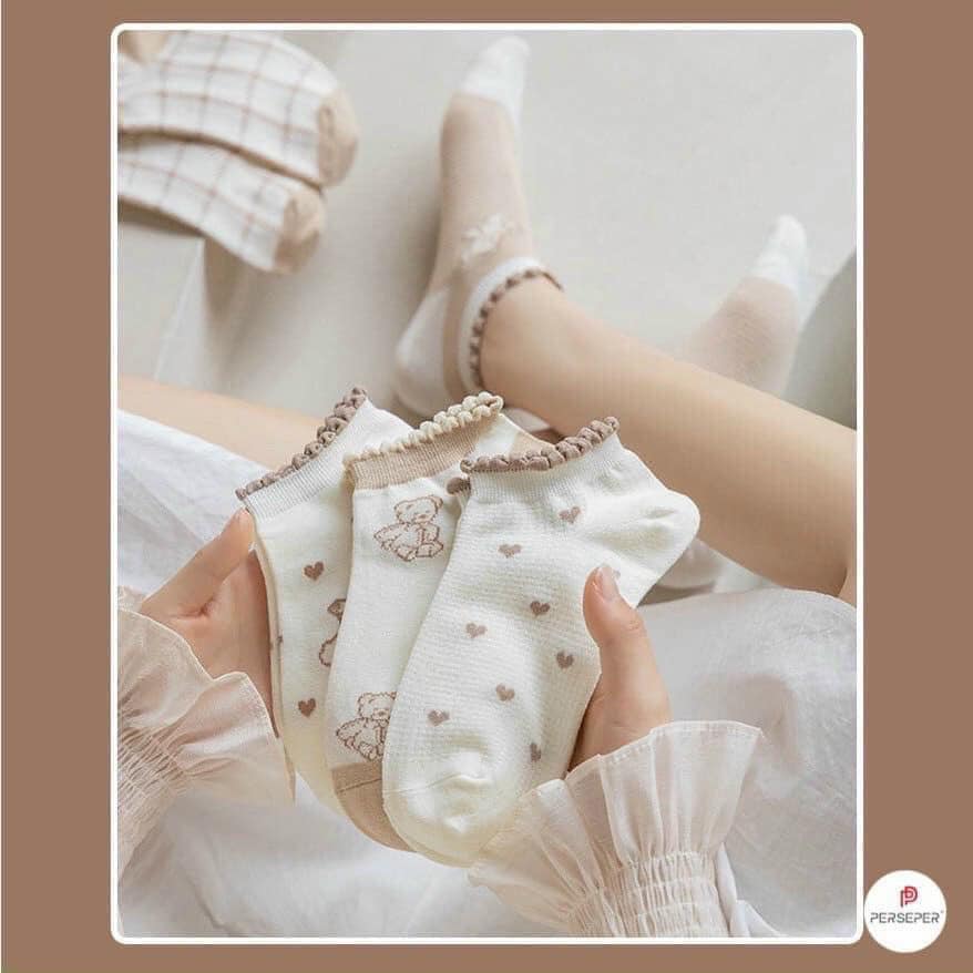 Sét 5 đôi tất công chúa cổ bèo