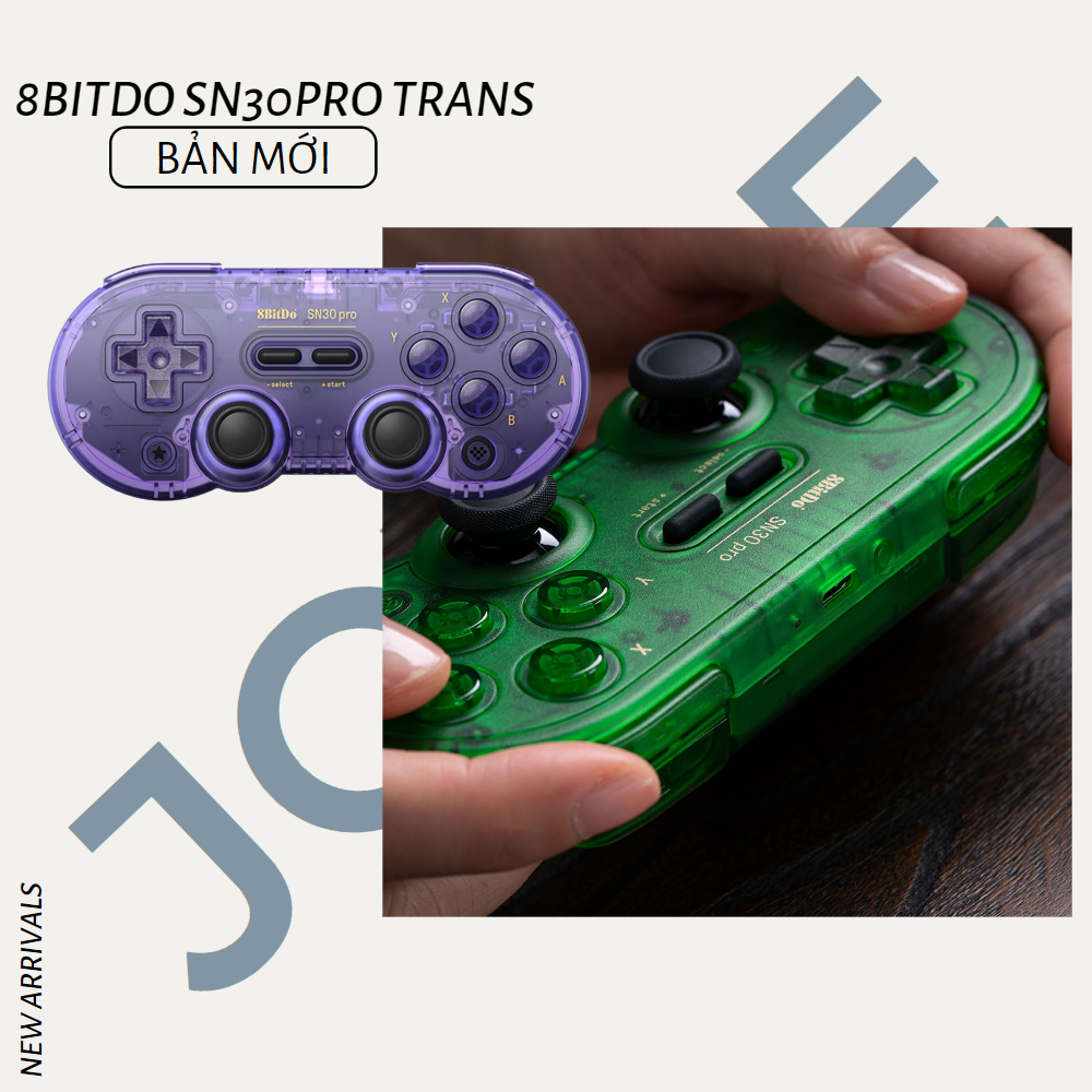 Tay cầm chơi game bluetooth 8Bitdo SN30 Pro - Dùng cho Nintendo Switch, Windows, Mac, Xbox, PS4