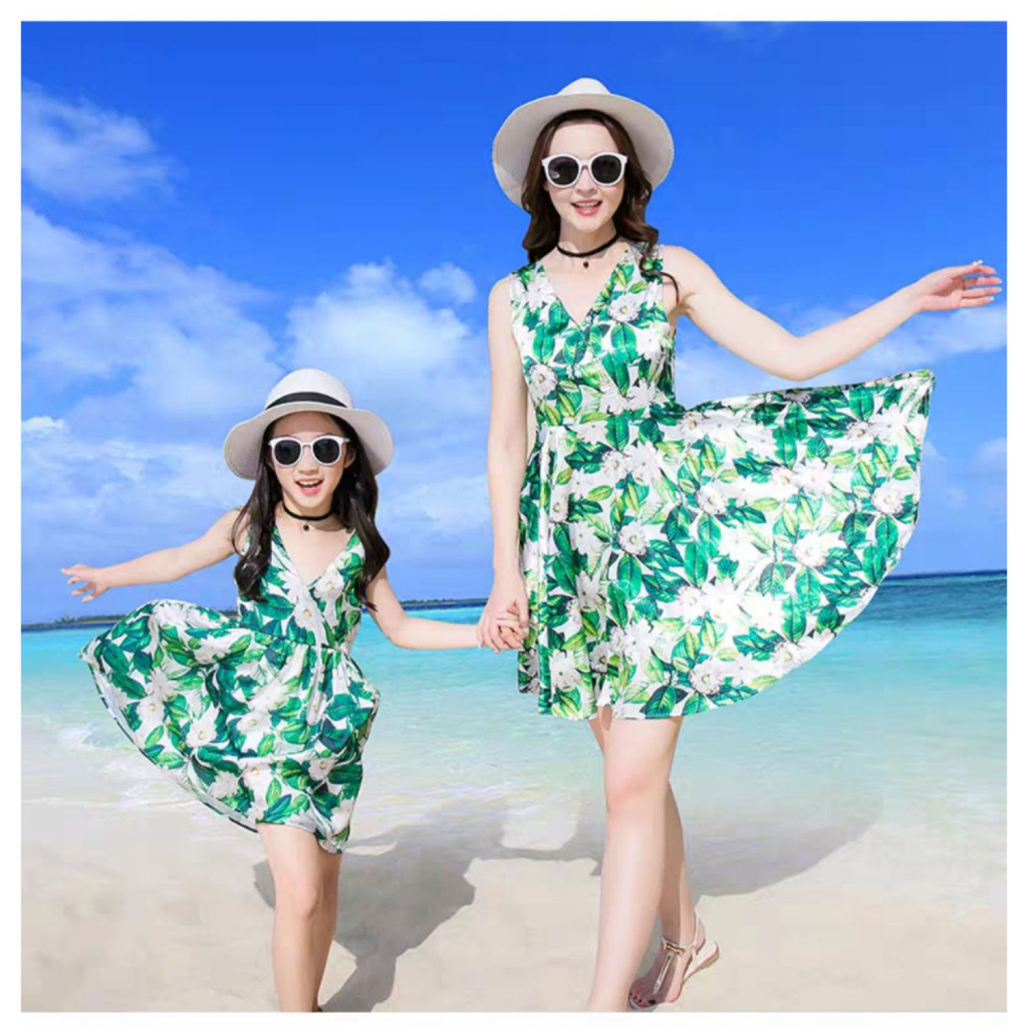 Đồ bộ gia đình đồ đi biển mùa hè & đồ đi biển mẹ con