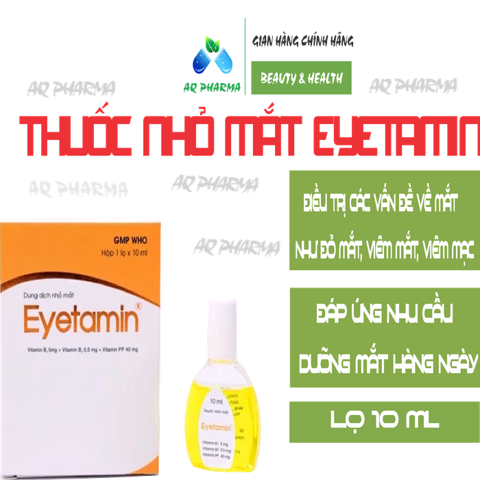 Nhỏ dưỡng mắt Eyetamin CT BidiPhar lọ 10ml