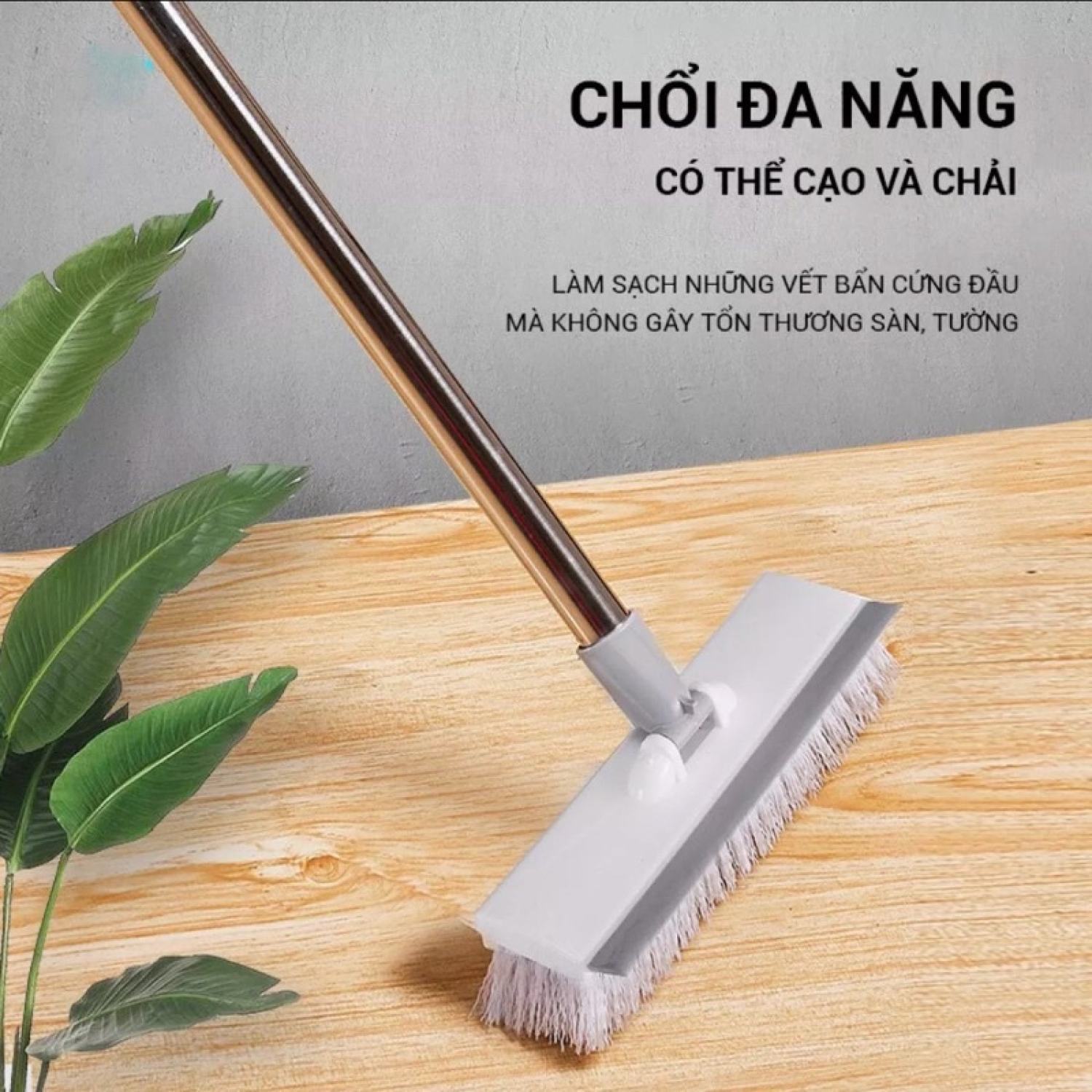 Chổi cọ sàn nhà, gạt nước 2 mặt thông minh, chổi vệ sinh sàn nhà