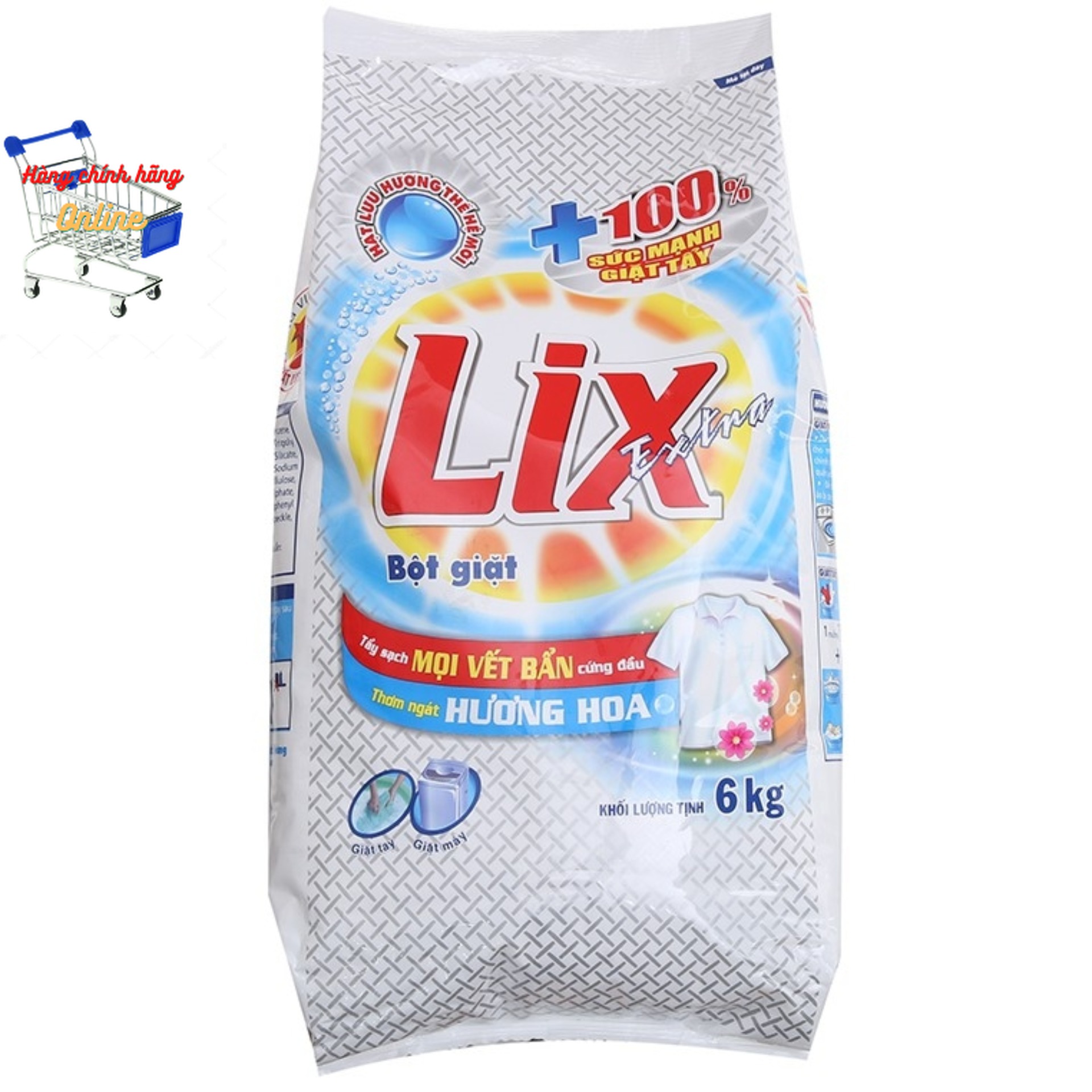 Bột giặt lix extra hương hoa 5,5kg