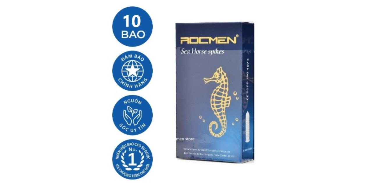 Bao cao su Brazil Rocmen Sea HorseSpikes -hộp 10 cái