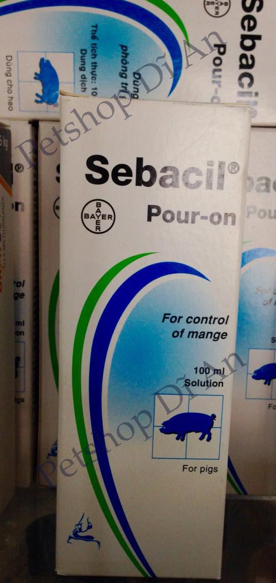 SEBACIL - Dung dịch bôi sống lưng trị ve, ghẻ trên heo và chó