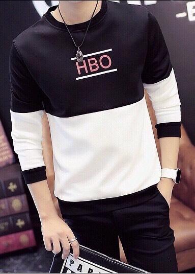 Áo thun Thu Đông Nam, In chữ HBO siêu hot ( nhiều màu )