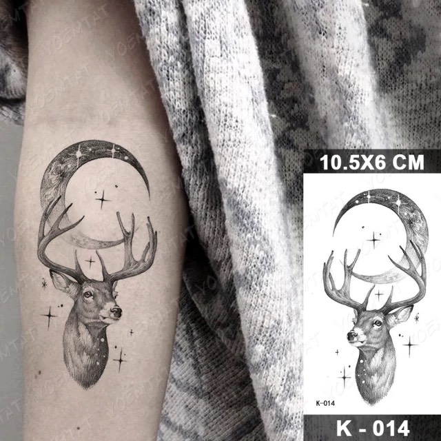 Lịch sử giá Xăm dán tattoo hươu b458 cập nhật 2/2024 - Mua Thông Minh