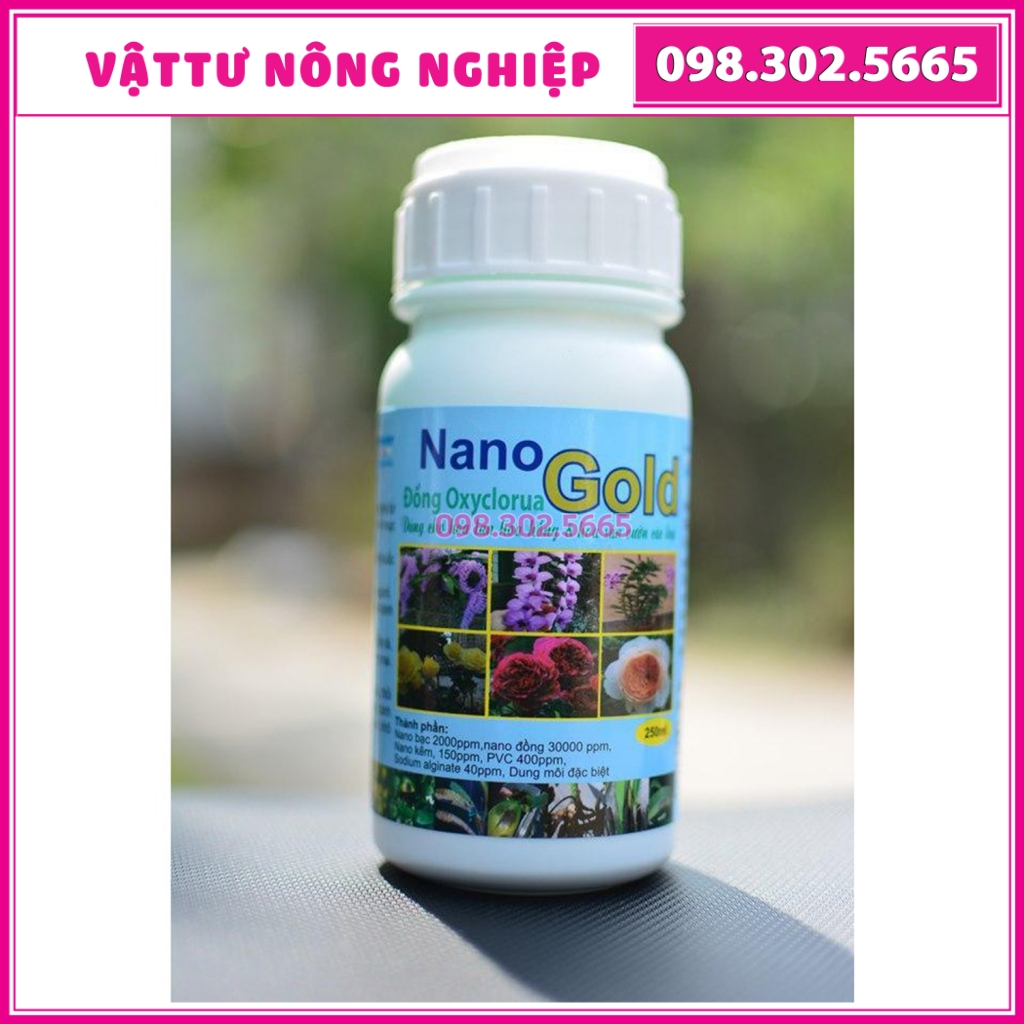 Nano Đồng Oxyclorua Nano GOLD trừ mọi nấm sinh học dùng cho hoa lan, hoa hồng và hoa sân vườn