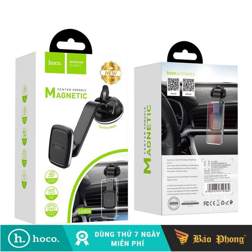 Giá đỡ điện thoại trên xe hơi hút nam châm Hoco CA45A