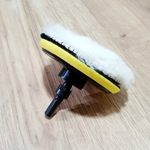 Bộ 3 Gồm Phớt 100mm (đế) Mài Nhựa - Miếng Dán Lông Đánh Bóng - Đầu Chuyển Đổi