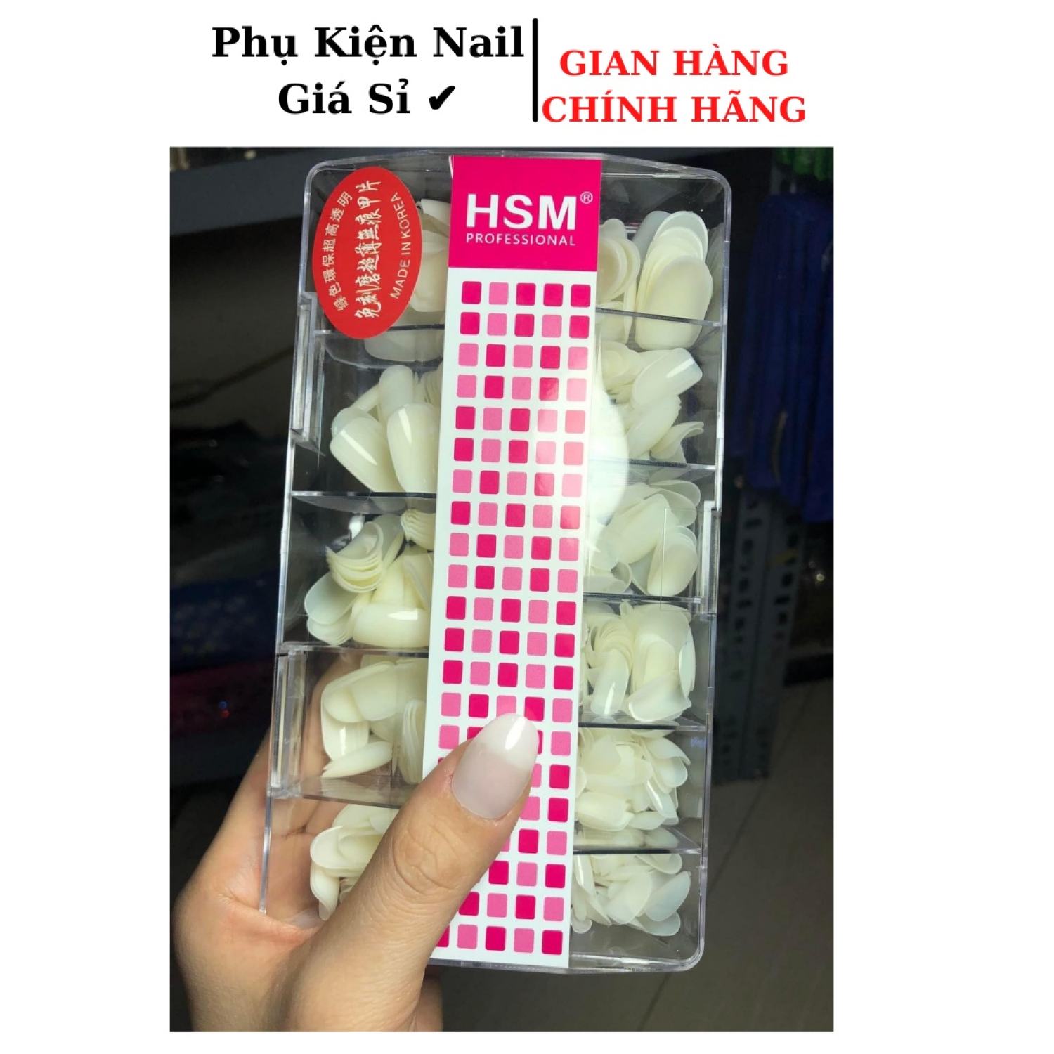 Móng úp móng tay HSM phom tròn