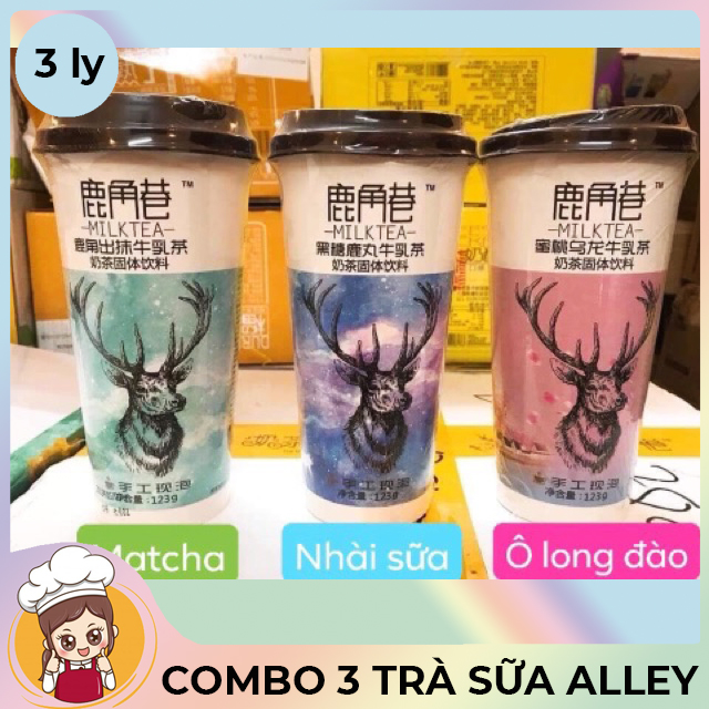 [HCM]TRÀ SỮA NGON KHÓ CƯỠNG ] COMBO 03 LY Size L 123gr Trà sữa cao cấp Alley Đường Đen Đài Loan (ô long đào - lục trà nhài - hồng trà đường nâu) -(Date: 12 tháng) - Hộp Giấy - Giao Ngẫu Nhiên. - Trà sữa tự pha dễ dàng.BÁCH HÓA UY TÍN