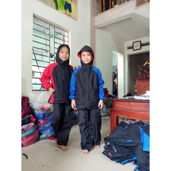Bộ Quần Aó Mưa ⛈️FREESHIP⛈️ Áo Mưa Cho Bé,2 lớp chống thấm nước tuyệt đối