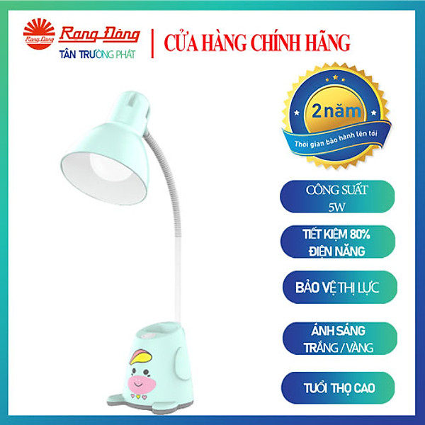 Đèn bàn học rạng đông 5w đèn bàn học chống cận cho bé, học sinh RDRL24.V2 5W