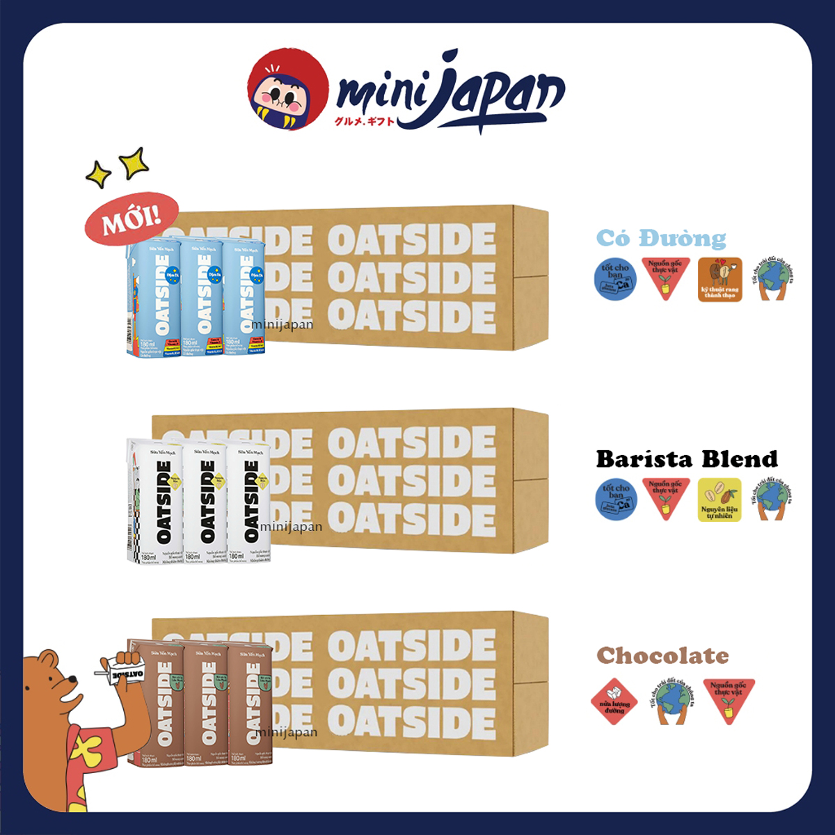 Thùng 24 Hộp Nhỏ 180ml Sữa Yến Mạch Oatside Barista Oat Milk Thái Lan