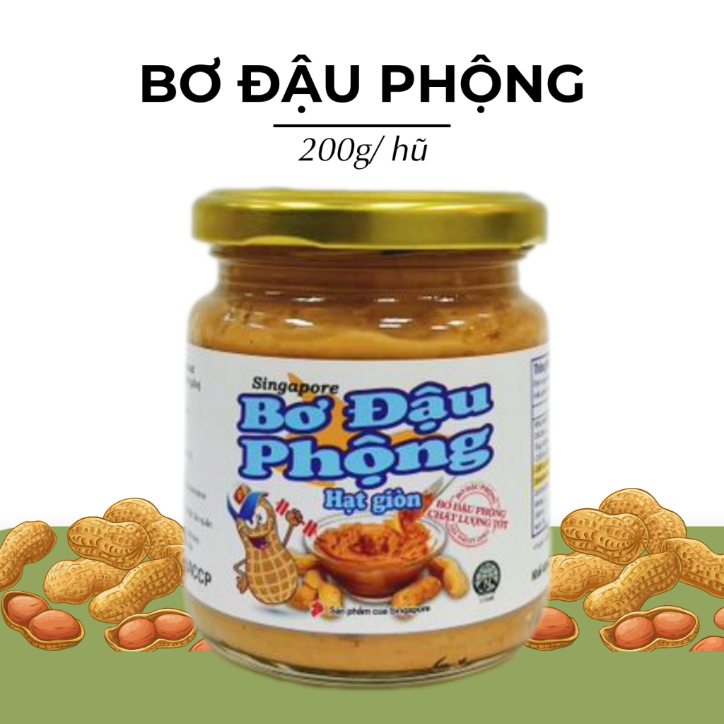 [HSD/EXP:6/2/27] Bơ đậu phộng mịn và hạt giòn hũ 200g/ Peanut Butter creamy and crunchy kaya house