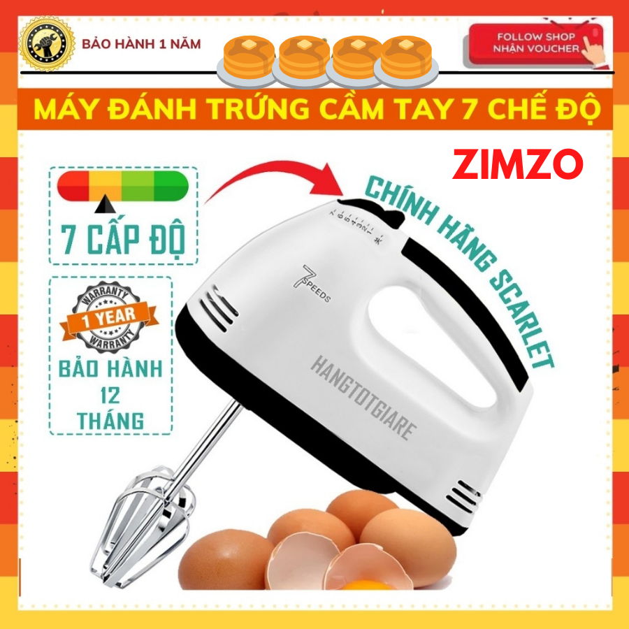 Máy đánh trứng cầm tay 7 tốc độ, thế hệ mới dễ sử dụng công suất 180w