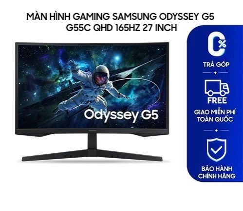 Màn hình Samsung 32 inch Odyssey G5 G55C QHD 165Hz Gaming LS32CG552EEXXV Giá 7,203,000 Đồng*Miễn phí vận chuyển