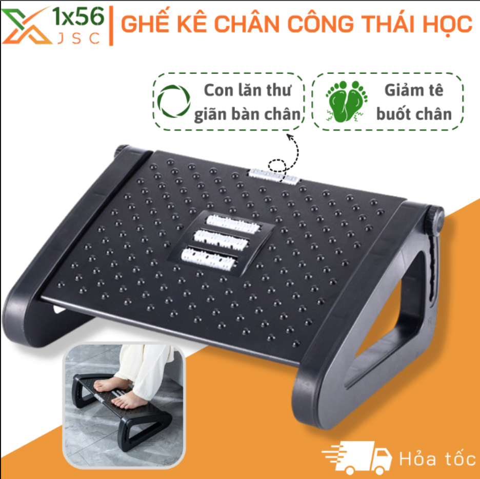 ( SALE 50% ) Kệ Massage Chân Cho Văn Phòng ( nhựa ABS dày dặn chắc chắn, độ bền cao ) Ghế kê chân massage giúp điều chỉnh tư thế ngồi chống đau lưng massage lòng bàn chân lưu thông khí huyết  BH 12 tháng