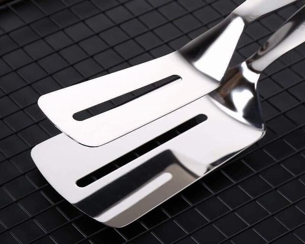 Kẹp/ xẻng lật đồ nóng bằng inox -Kẹp gắp đồ ăn bằng inox - Kẹp gắp tiện dụng, thông minh, an toàn-Dụng cụ kẹp gắp đồ ăn mẫu mới-