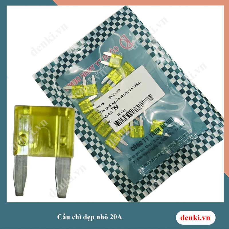 Denki bóng cầu chì dẹp nhỏ 20a