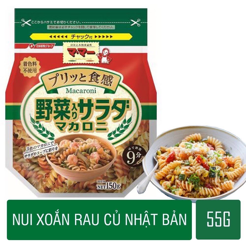 NUI XOẮN MACARONI cho bé ăn dặm từ 9 tháng