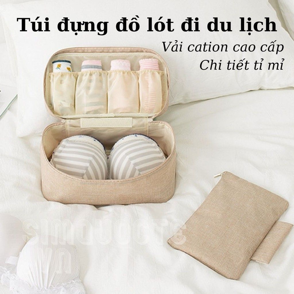 Túi đựng đồ lót du lịch nhiều ngăn đa năng, Túi đựng đồ lót áo ngực quần lót tất vớ đi du lịch gọn gàng chống thấm cao cấp - Túi đựng đồ lót đi du lịch, Túi Đựng áo ngực, Đồ Lót Đi Du Lịch Nhiều Ngăn Nhỏ Gọn