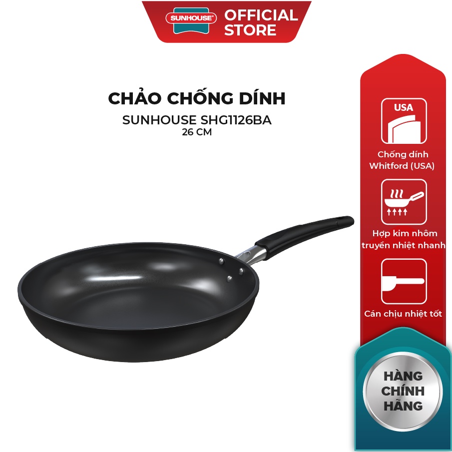 Chảo chống dính sunhouse shg1126ba