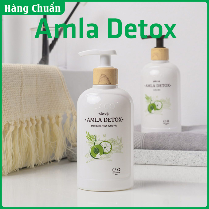 Hàng Chuẩn -  Dầu gội Laco Amla Detox - Chống rụng tóc nam nữ - Mọc tóc nhanh dài phục hồi tóc yếu - Dùng cho cả tóc tẩy nhuộm - Thành phần tự nhiên