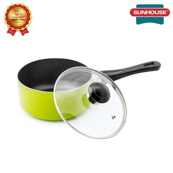 NỒI QUẤY BỘT CHỐNG DÍNH 14cm SUNHOUSE SHG-MP14 ( XANH ) / SHG-MP14O ( ĐỎ )