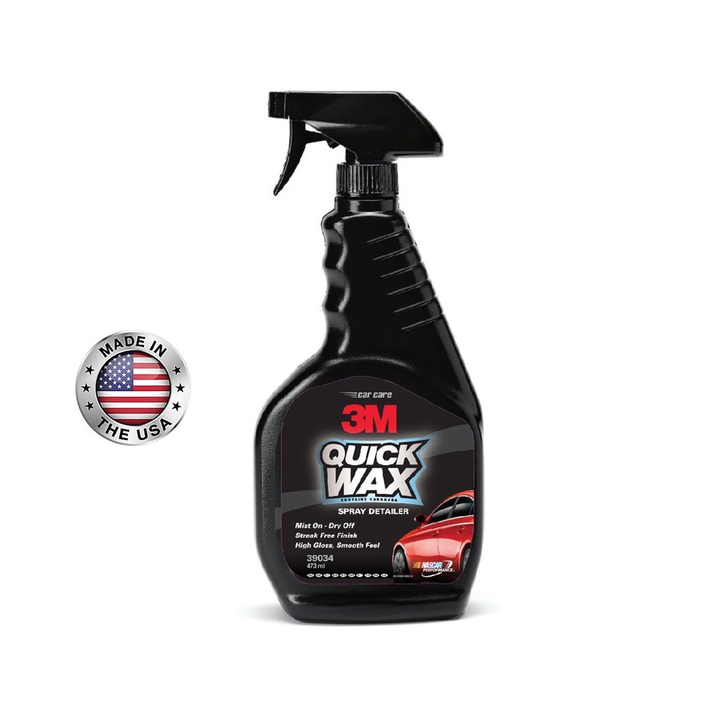 Chai Xịt Tăng Độ Bóng Bề Mặt Sơn Ô Tô Xe Máy 3M 39034 Quick Wash 473ml Làm mới Bề Mặt Xe - Nhập Khẩu 3M USA