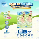 [Tặng Thỏ Bông] Combo 2 Tã/bỉm dán Moflix Thiên nhiên Super Jumbo M (6kg - 11kg) - 2 Gói, 152 miếng