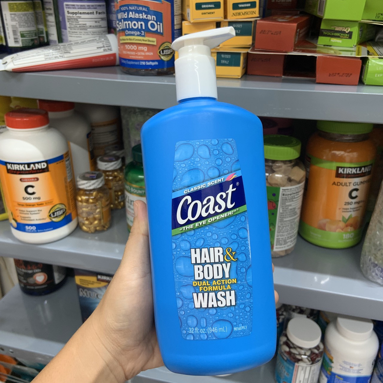 Sữa tắm gội coast hair & body wash 946ml có vòi