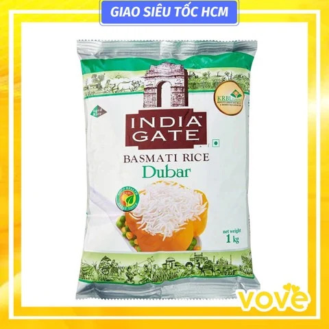 Gạo ấn độ india gate basmati rice dubar 1kg