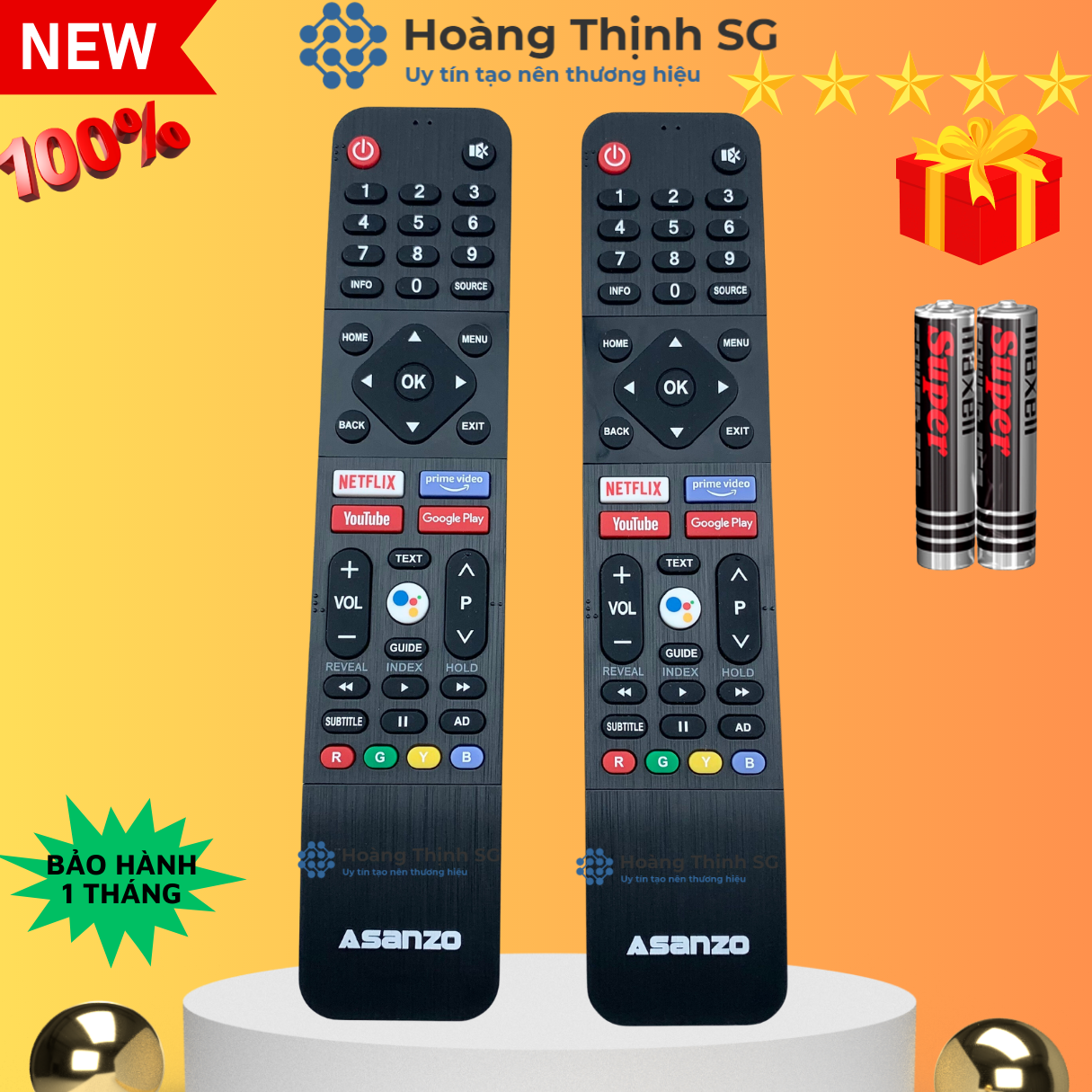 Remote điều khiển tivi Asanzo giọng nói, điều khiển TV Asanzo các dòng tivi SMART LED LCD - Tặng kèm pin