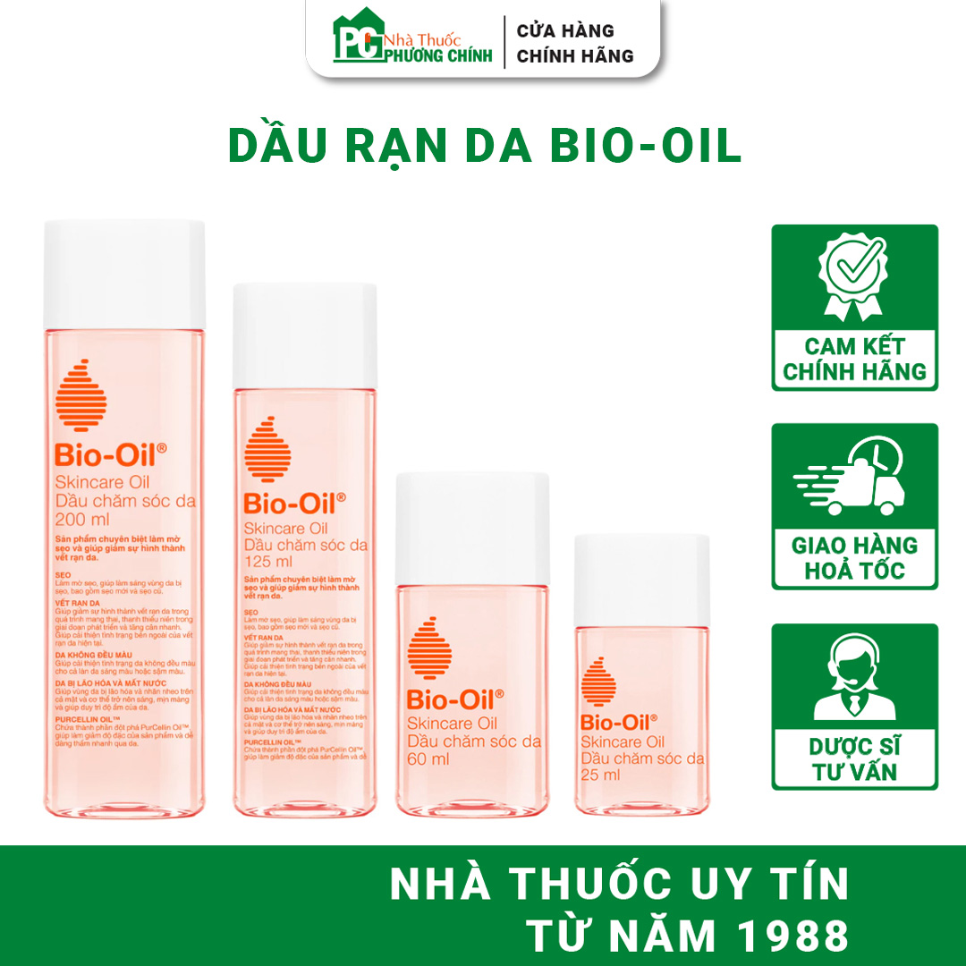 Dầu Rạn Da Bio Oil Giúp Giảm Rạn Da, Mờ Sẹo Và Làm Đều Màu Da 25ml / 60ml / 125ml / 200ml