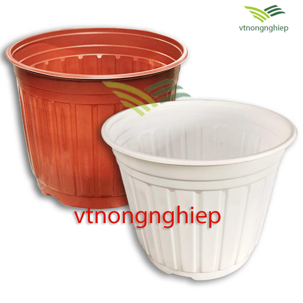 5 Chậu nhựa trồng Hoa CH-35x28 cm, chậu nhựa size lớn, màu Nâu đỏ đất Nhựa HDPE , phù hợp làm chậu nhựa trồng hoa, chậu nhựa trồng cây
