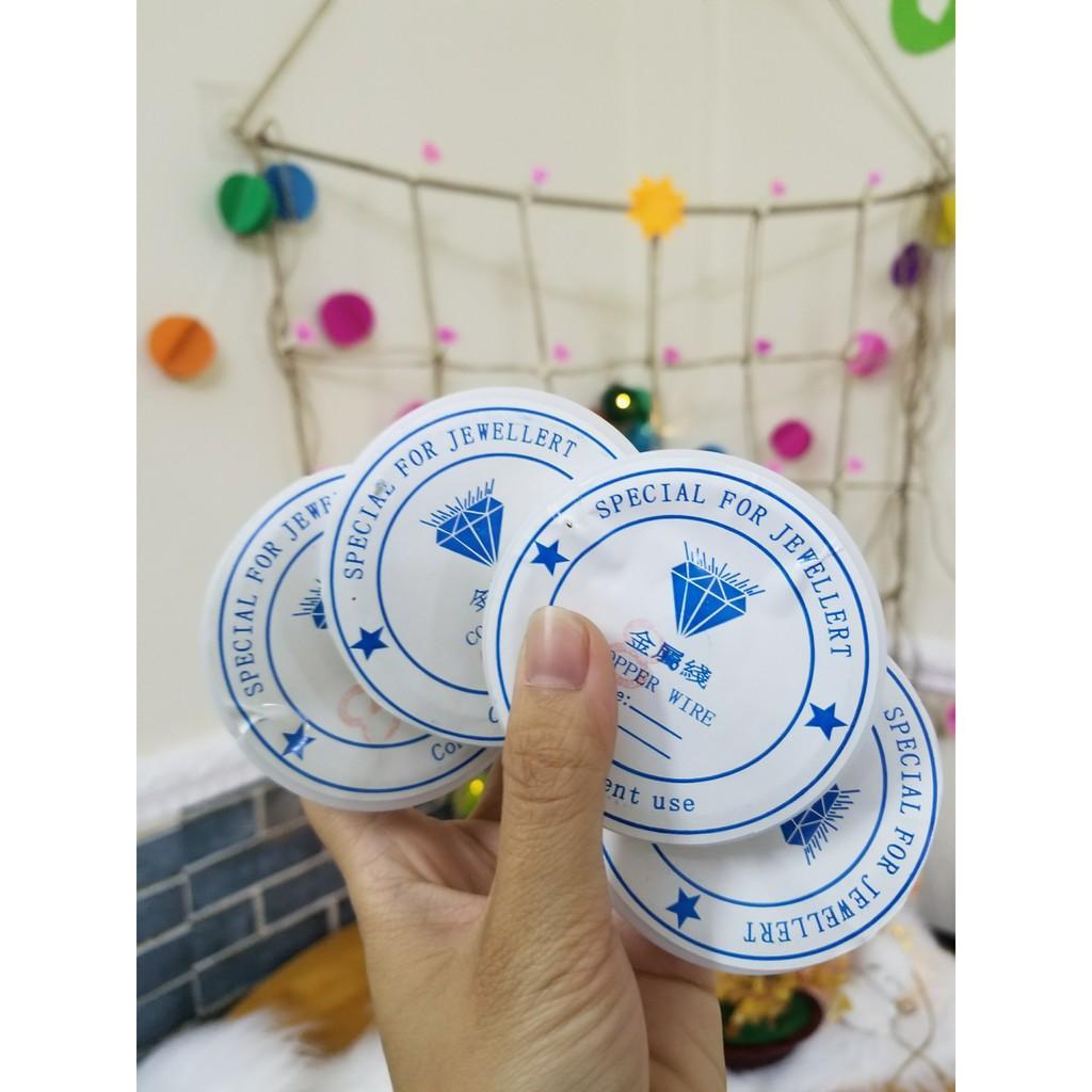 GIÁ RẺ - Dây kẽm làm phụ kiện, kết chuỗi hạt 0.3mm màu trắng - vàng