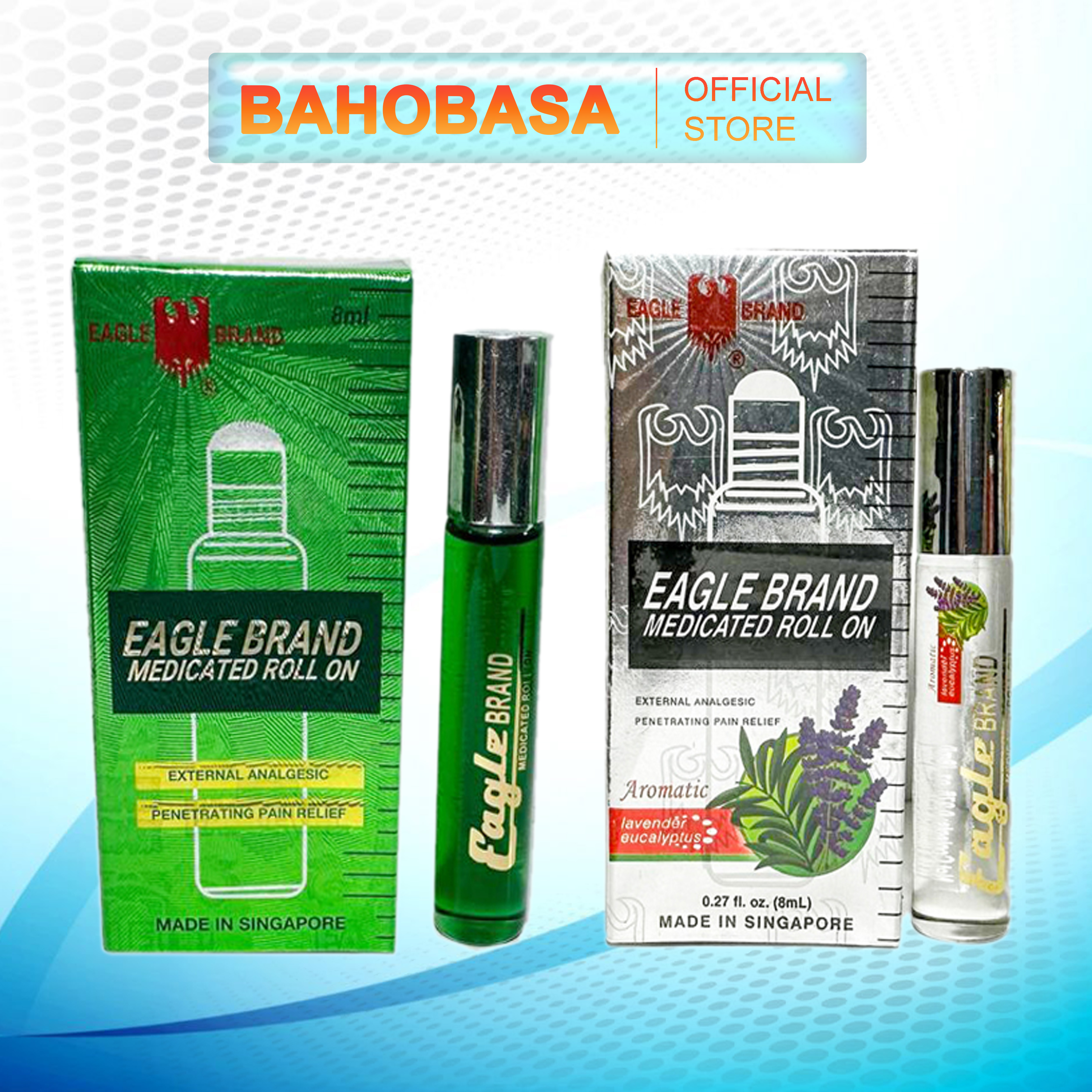 Dầu gió xanh Con ó dạng dầu lăn 8ml - Dầu bi lăn ó xanh - Chai lăn ó xanh - Eagle Brand Oil 8ml