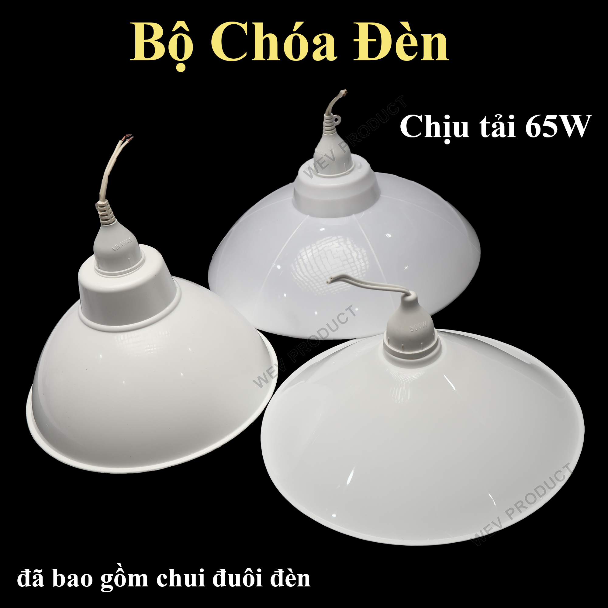 Bộ Chóa đèn nhựa - chao đèn nhựa hình tô - dĩa cao cấp