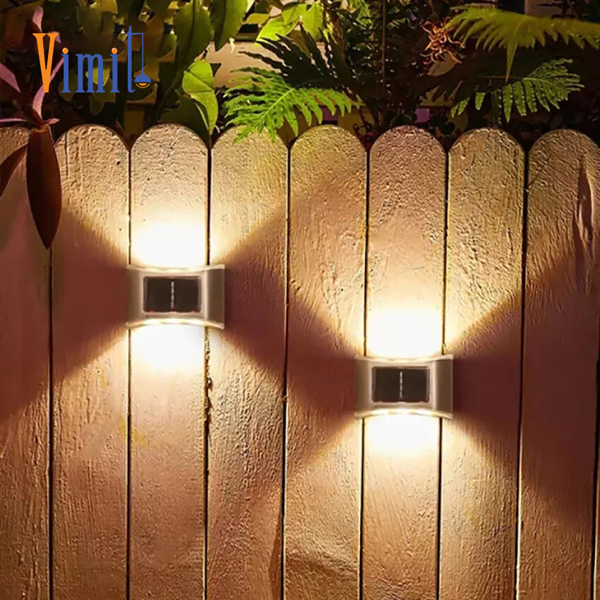 Vimite 6 Led đèn cắm sân vườn năng mặt trời đèn ốp tường ngoài trời đèn