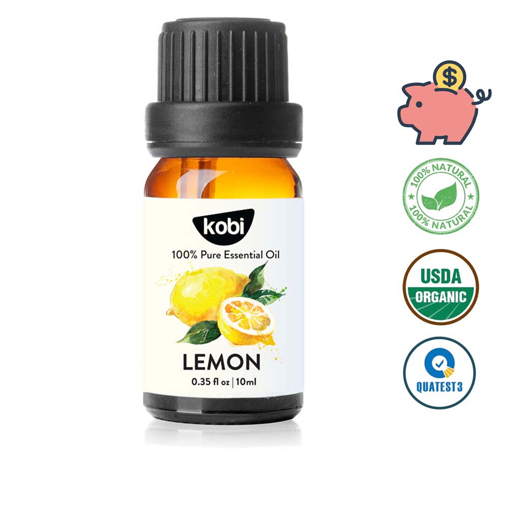 Tinh dầu Chanh Tươi Kobi Lemon essential oil giúp thơm phòng, se da, tinh thần sảng khoái - 10ml