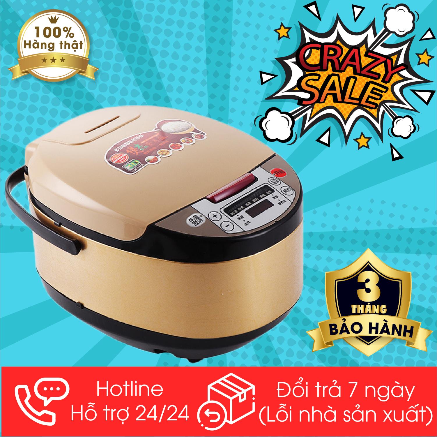 Nồi cơm điện  - Nồi Cơm Điện Tử Dung Tích 5L-Nồi Cơm Điện Nắp Gài Thiết Kế Hiện Đại Dung Tích Lớn Công Suất Hoạt Động Mạnh-(Bảo Hành Uy Tín 1 Đổi 1 Trong 7 Ngày)