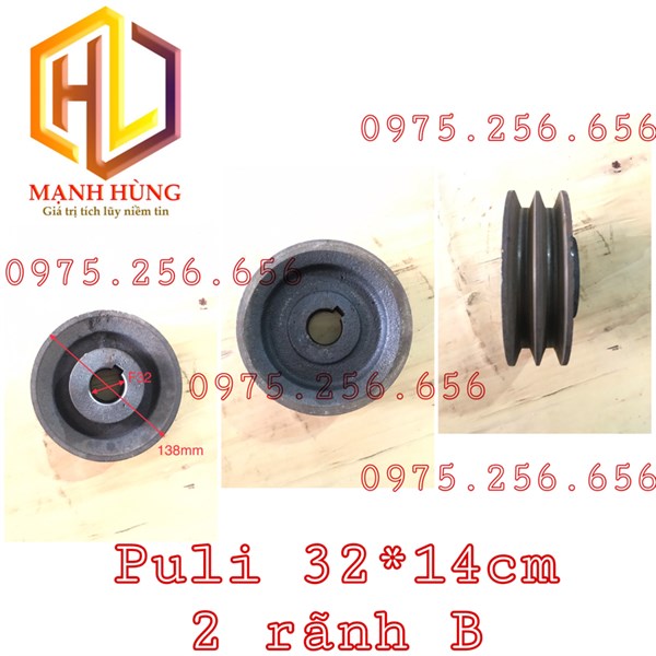 Puly 32*140mm-2 rãnh b phụ tùng máy nông nghiệp