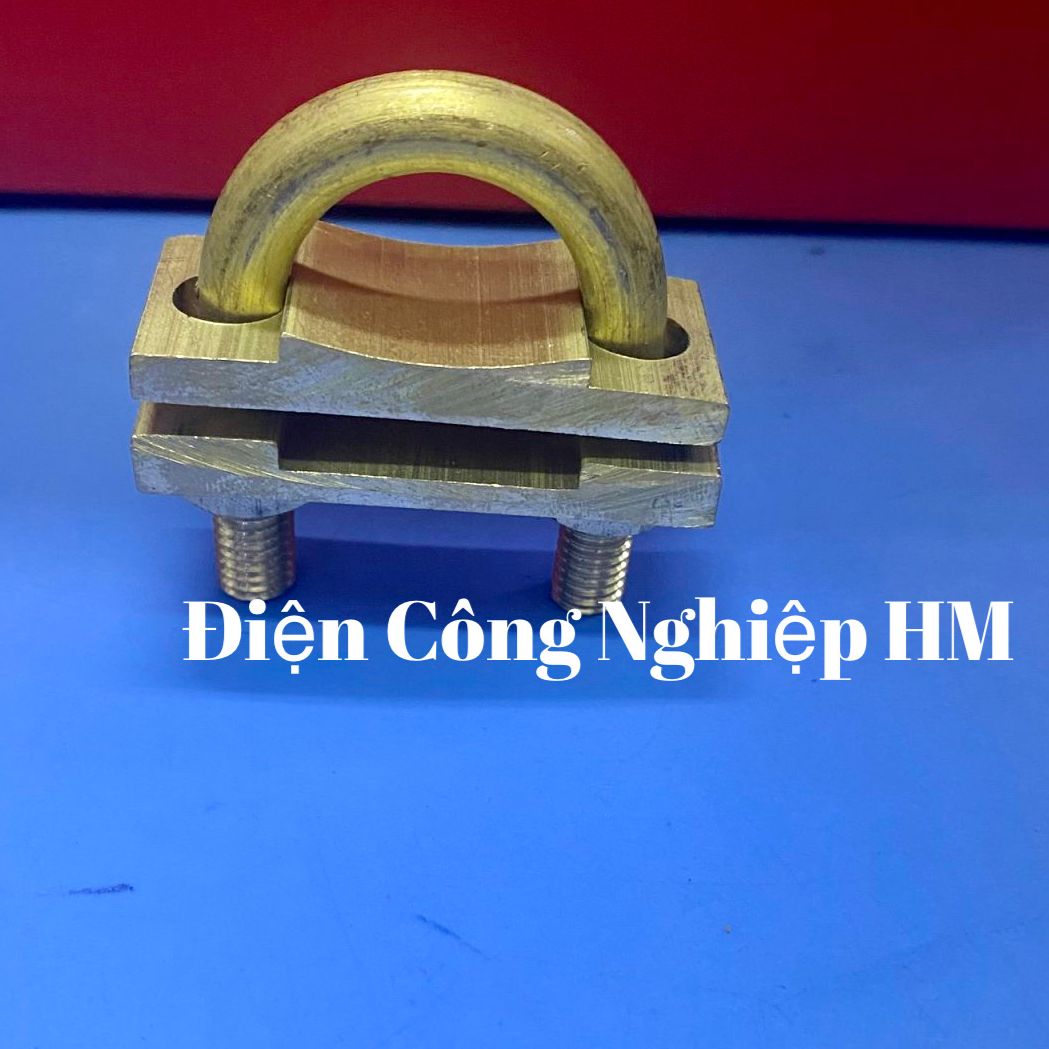Kẹp tiếp địa chữ U, Kẹp xiết nối băng đồng với cọc tiếp địa