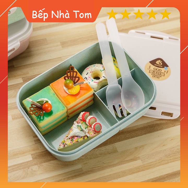 Hộp đựng cơm văn phòng 1 tầng 3 ngăn tiện lợi