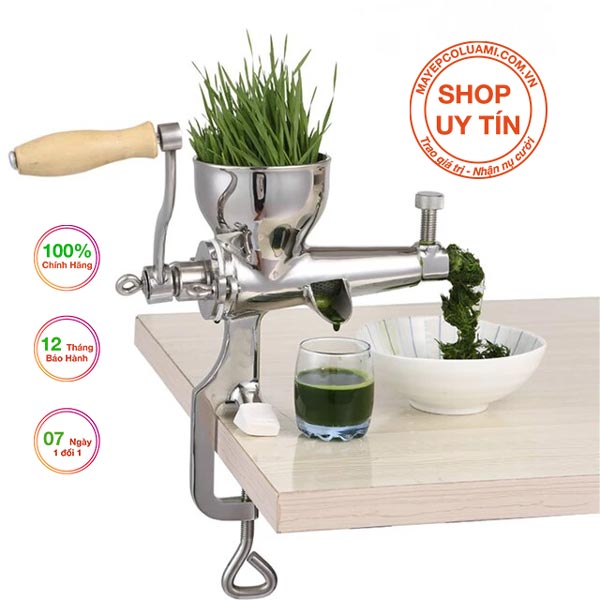 Máy ép cỏ hoa quả inox bằng tay | loại cổ điển | bảo hành 1 năm