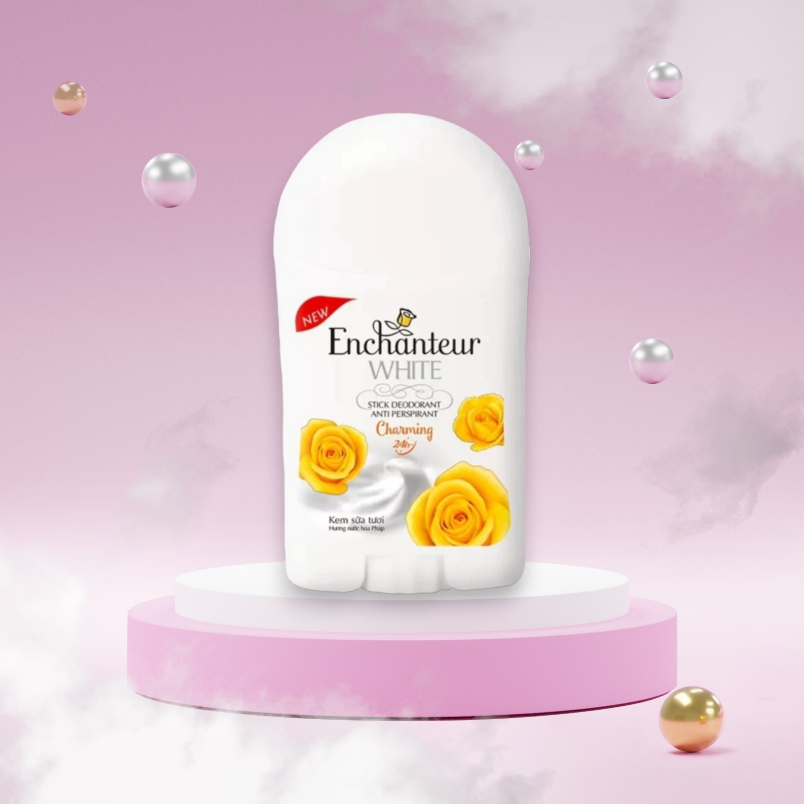 Sáp khử mùi trắng da Enchanteur Vàng-Charming 40g