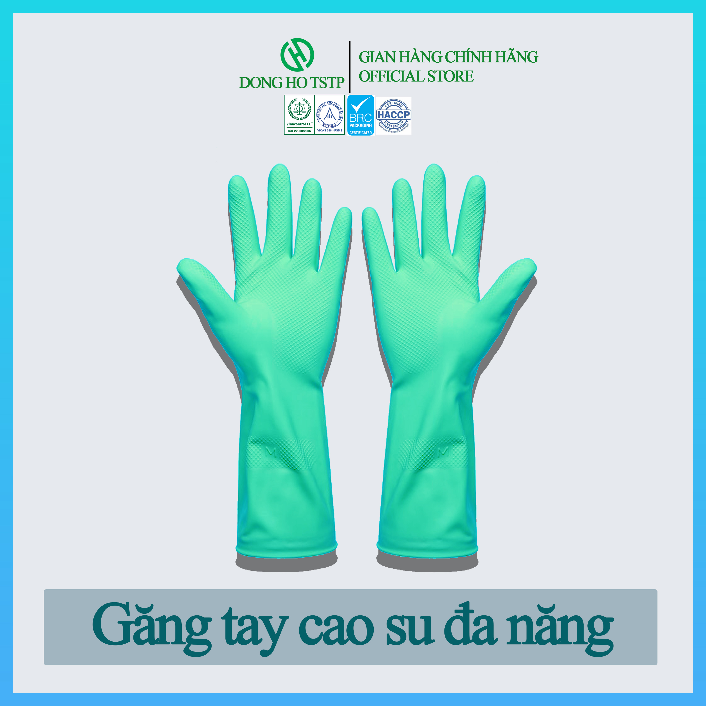 Combo 5 đôi găng tay cao su gia dụng - găng tay rửa chén và dọn dẹp vệ sinh - màu xanh lá
