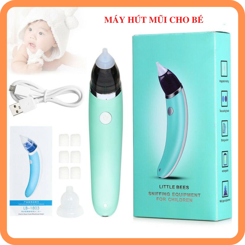 Máy hút mũi cho bé, hút mũi cho bé sơ sinh, hút mũi cho bé - Máy Hút Mũi Cho Bé Little Bee cao cấp, được làm từ chất liệu an toàn cho trẻ em hiệu quả tức thì, giúp bé dễ chịu