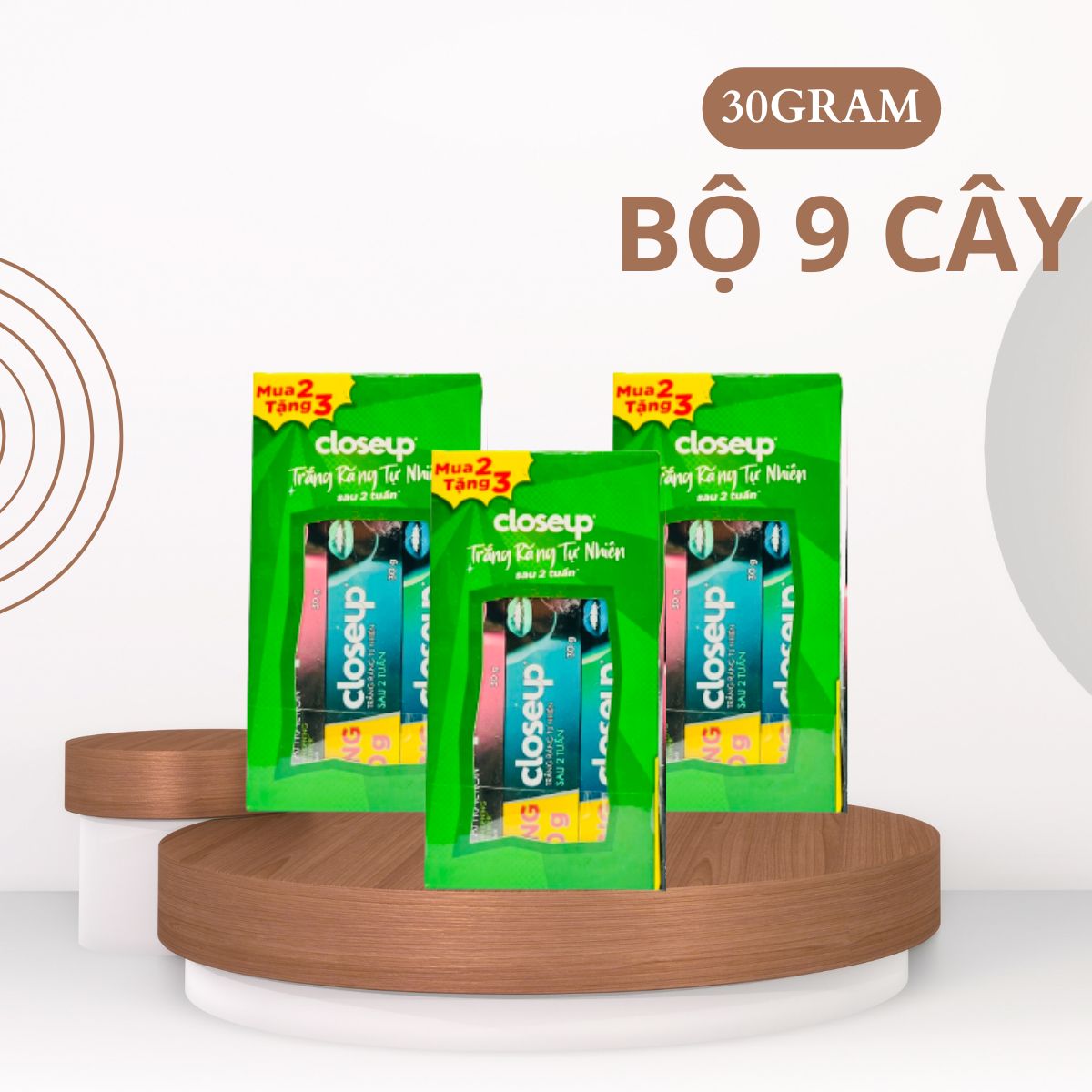 Combo 9 tuyp, 6 tuyp, 3tuyp kem đánh răng closeup 30g
